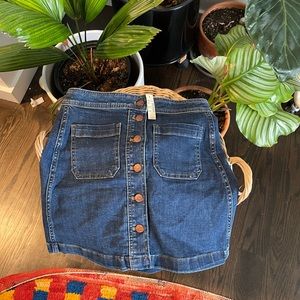 Madewell Aline denim mini skirt-NEW